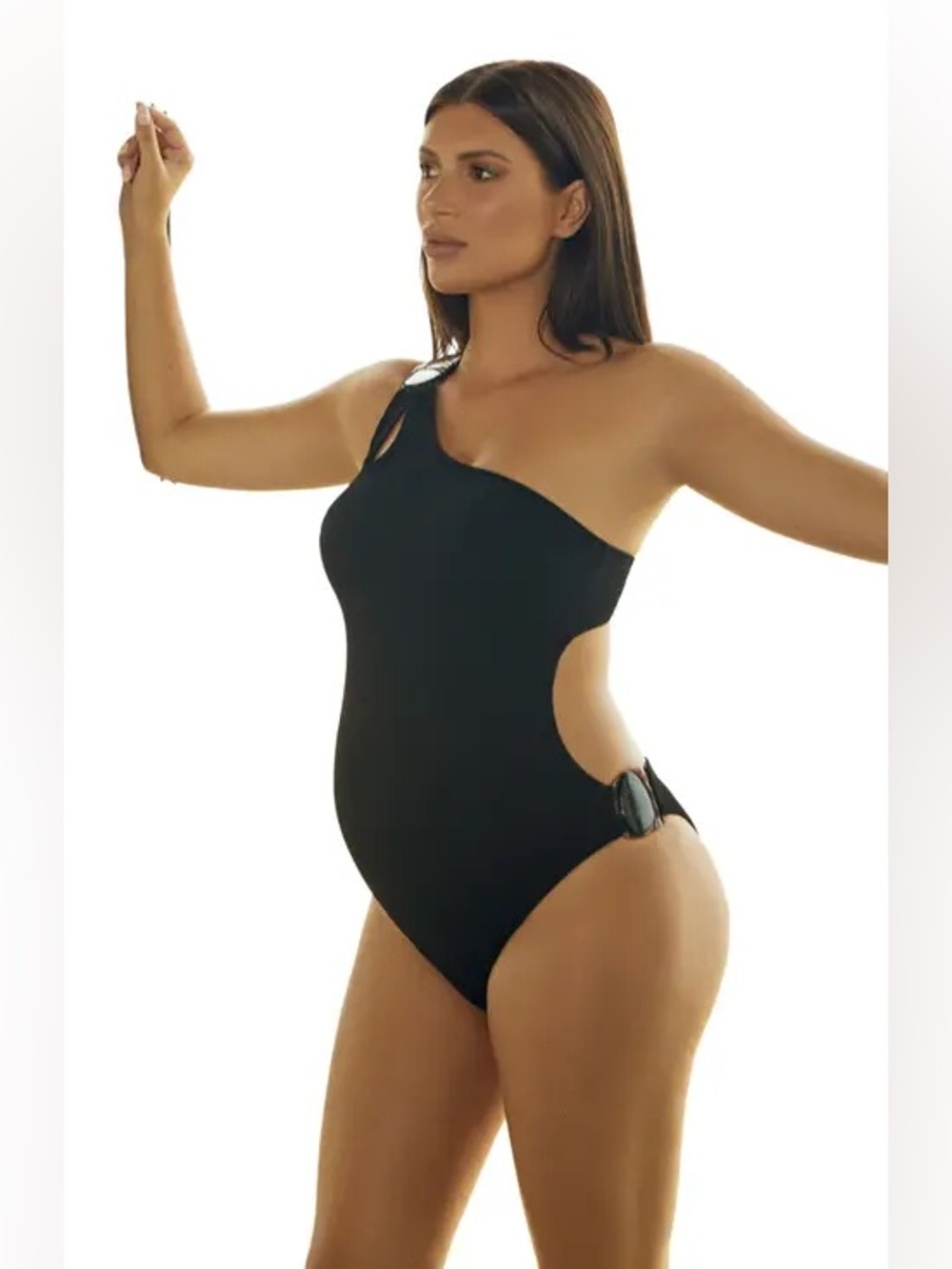 One shoulder trikini one piece Cache Coeur Maternity size M